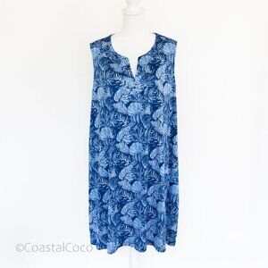 Stella Parker Tropical Sleeveless 2X Dress UPF 50 Beach Vacation Coastal Resort